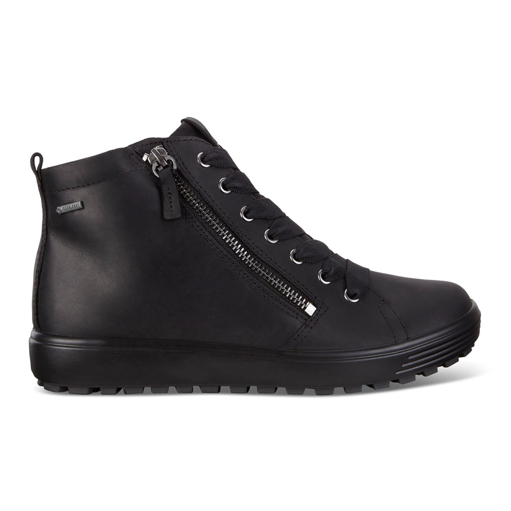 ECCO スニーカー レディース 黒 - Soft 7 Tred Gtx Hi - BMC-713542